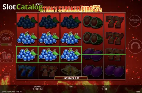 Скрин3. Sticky Stacked Fire 7's слот