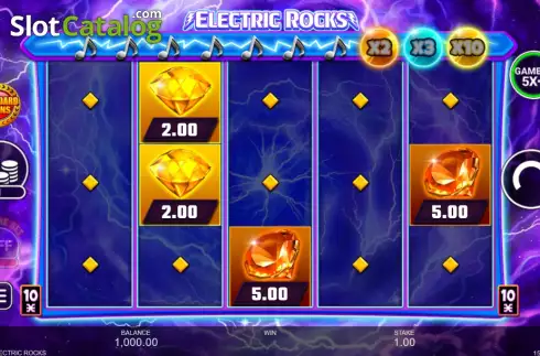 Скрин2. Electric Rocks слот