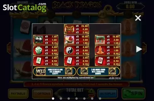 Скрин5. Black Dragon слот