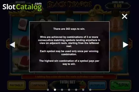 Скрин6. Black Dragon слот