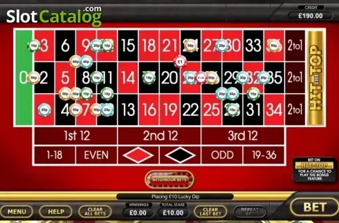 Скрин2. Hit the Top Roulette слот