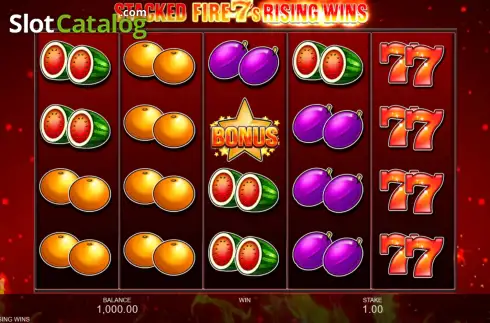 Скрин2. Stacked Fire 7s Rising Wins слот