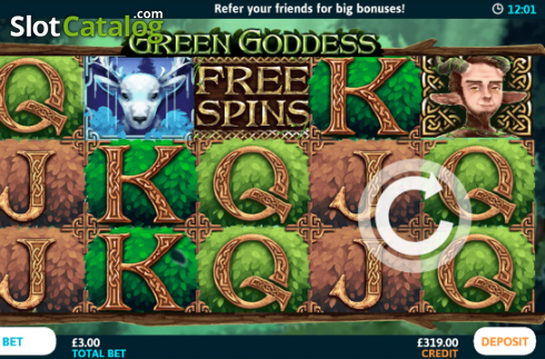 Скрин2. Green Goddess слот