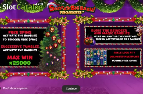 Скрин2. Santa's Big Bash Megaways слот