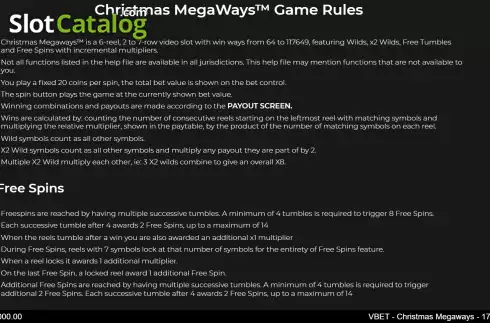 Скрин8. Vbet Christmas Megaways слот
