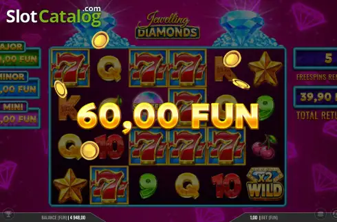 Скрин3. Jewelling Diamonds слот