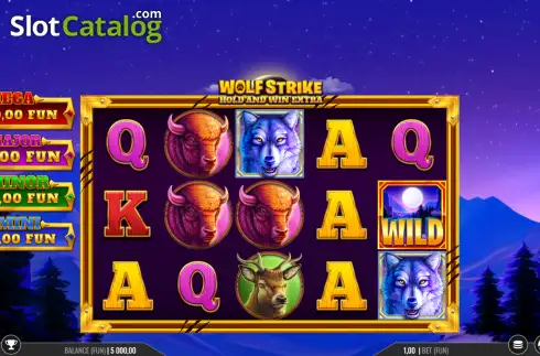 Скрин2. Wolf Strike Hold and Win Extra слот