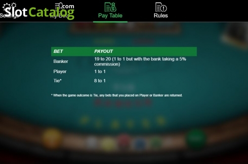 Скрин5. 3D Baccarat слот