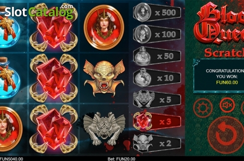 Скрин3. Blood Queen Scratch слот