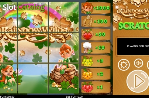 Скрин2. Rainbow Wilds Scratch слот