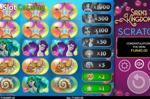 Скрин3. Sirens Kingdom Scratch слот