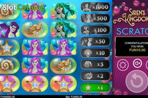Скрин4. Sirens Kingdom Scratch слот