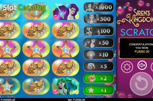 Скрин5. Sirens Kingdom Scratch слот