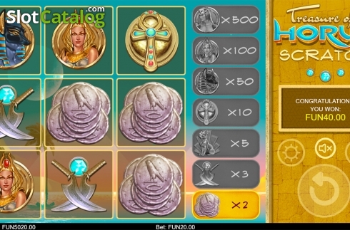 Скрин3. Treasure of Horus Scratch слот