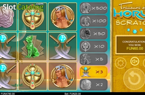 Скрин4. Treasure of Horus Scratch слот
