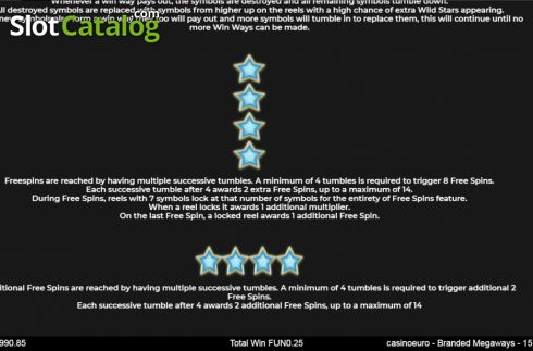 Скрин6. Casino Euro Btanded Megaways слот