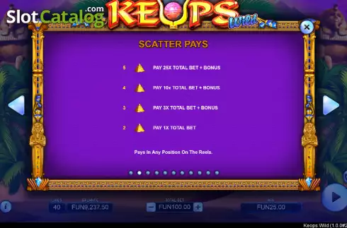 Скрин6. Keops Wild слот