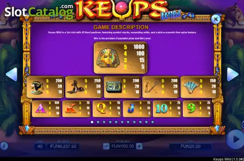 Скрин9. Keops Wild слот