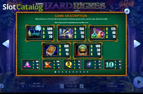 Скрин9. Wizard Riches слот