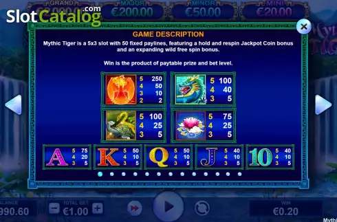 Скрин5. Mythic Tiger слот