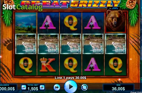 Скрин4. Great Grizzly (JVL) слот