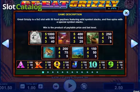 Скрин8. Great Grizzly (JVL) слот