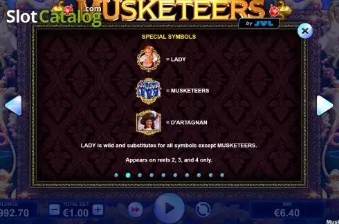 Скрин6. Musketeers (JVL) слот