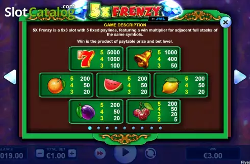 Скрин5. 5X Frenzy слот