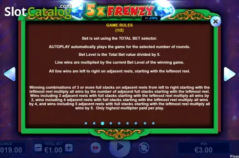 Скрин7. 5X Frenzy слот