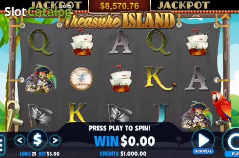 Скрин2. Treasure Island (Jackpot Software) слот