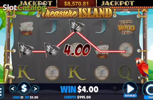 Скрин3. Treasure Island (Jackpot Software) слот