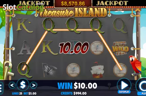 Скрин4. Treasure Island (Jackpot Software) слот