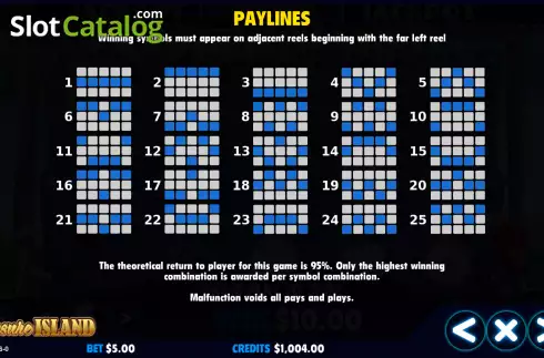 Скрин6. Treasure Island (Jackpot Software) слот