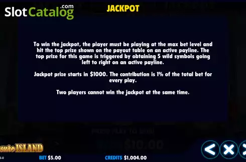 Скрин8. Treasure Island (Jackpot Software) слот