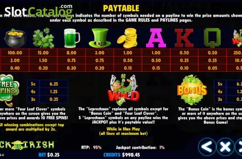Скрин5. Lucky of the Irish слот