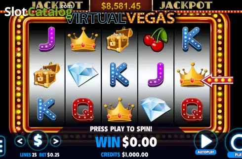Скрин2. Virtual Vegas слот
