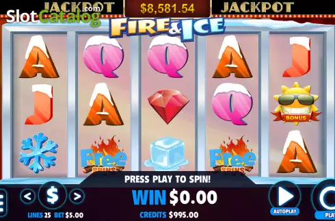 Скрин2. Fire & Ice (Jackpot Software) слот