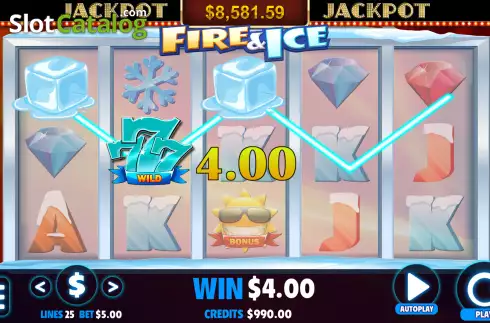 Скрин3. Fire & Ice (Jackpot Software) слот