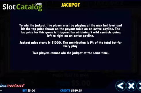Скрин9. American Payday слот