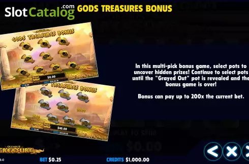 Скрин9. Olympus Treasure (Jackpot Software) слот