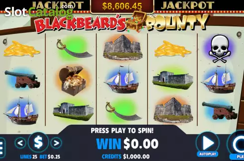 Скрин2. Blackbeard's Bounty (Jackpot Software) слот