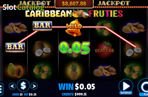 Скрин4. Caribbean Fruties слот