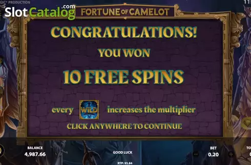 Скрин6. Fortune of Camelot слот