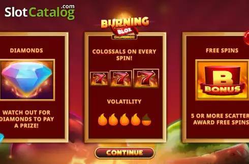 Скрин2. Burning Blox Gigablox слот