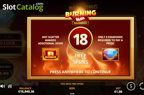 Скрин9. Burning Blox Gigablox слот