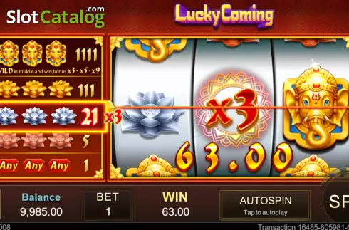 Скрин4. Lucky Coming слот
