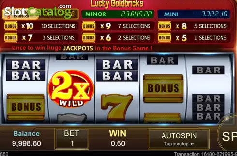 Скрин3. Lucky Goldbricks слот