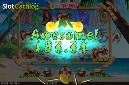 Скрин3. Beach Treasures слот