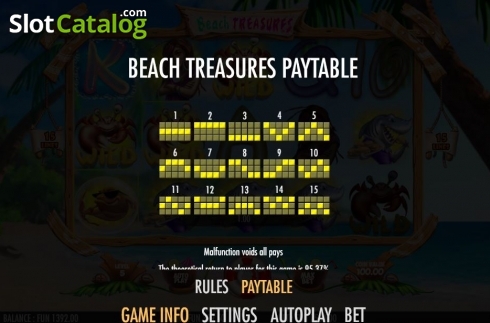 Скрин5. Beach Treasures слот