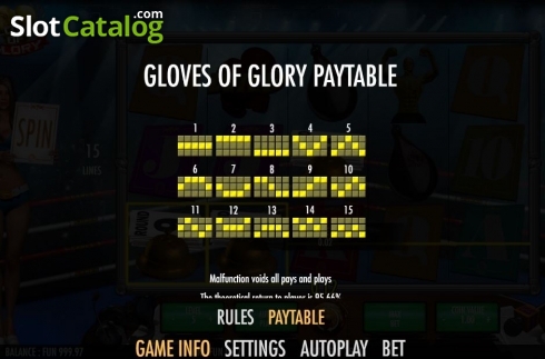 Скрин4. Gloves of Glory слот